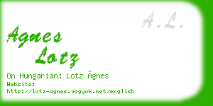 agnes lotz business card
