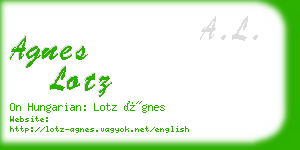 agnes lotz business card